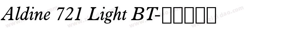 Aldine 721 Light BT字体转换